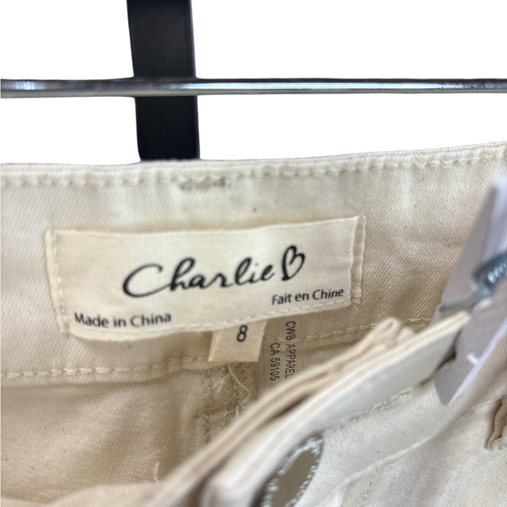 #381 NWT Charlie B Collection Bootcut Stretch Twill Pants Natural Size 8 - Picture 10 of 12